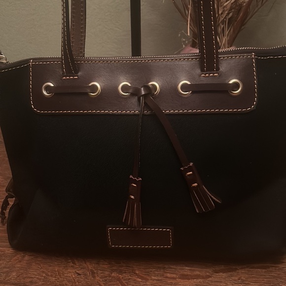 Dooney & Bourke Canvas Wakefield Tassel Tote - Picture 2 of 12
